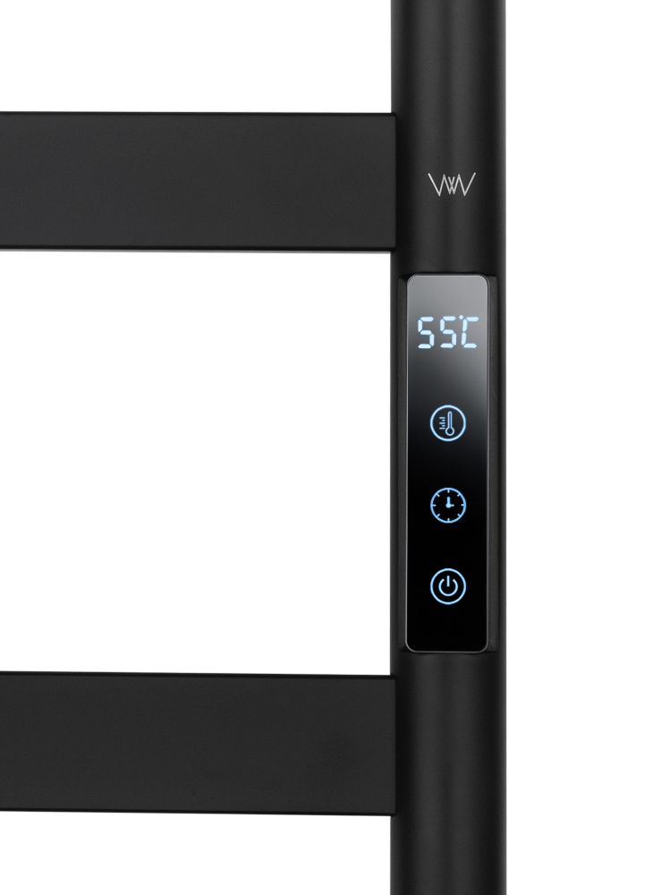 Полотенцесушитель электрический WONZON & WOGHAND ESSEN, Черный матовый (WW-A405-MB)