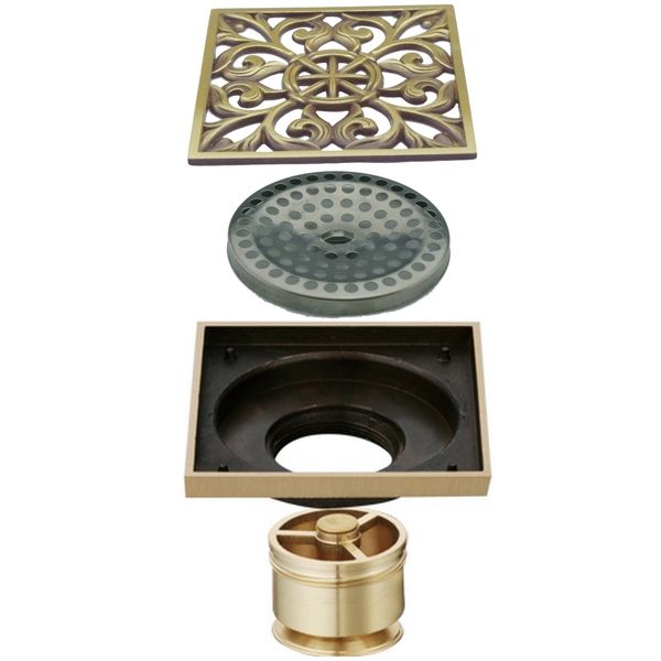 Трап для душа Veragio Canyon VR.CAN-2061.BR с решеткой Бронза
