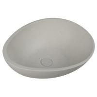 Раковина-чаша PUNC из искусственного камня, со сливом, 53x39см, на столешницу, белый песчаник, Sapho Раковина-чаша PUNC из искусственного камня, со сливом, 53x39см, на столешницу, белый песчаник, Sapho