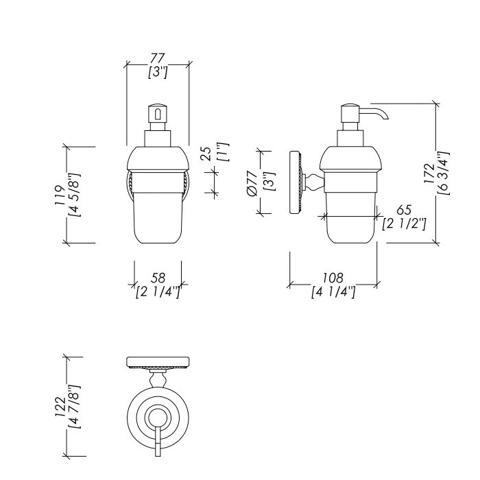 Devon DOROTHY Дозатор для жидкого мыла белый, держатель и помпа  цвет: светлое золото, артикул DOR430OT