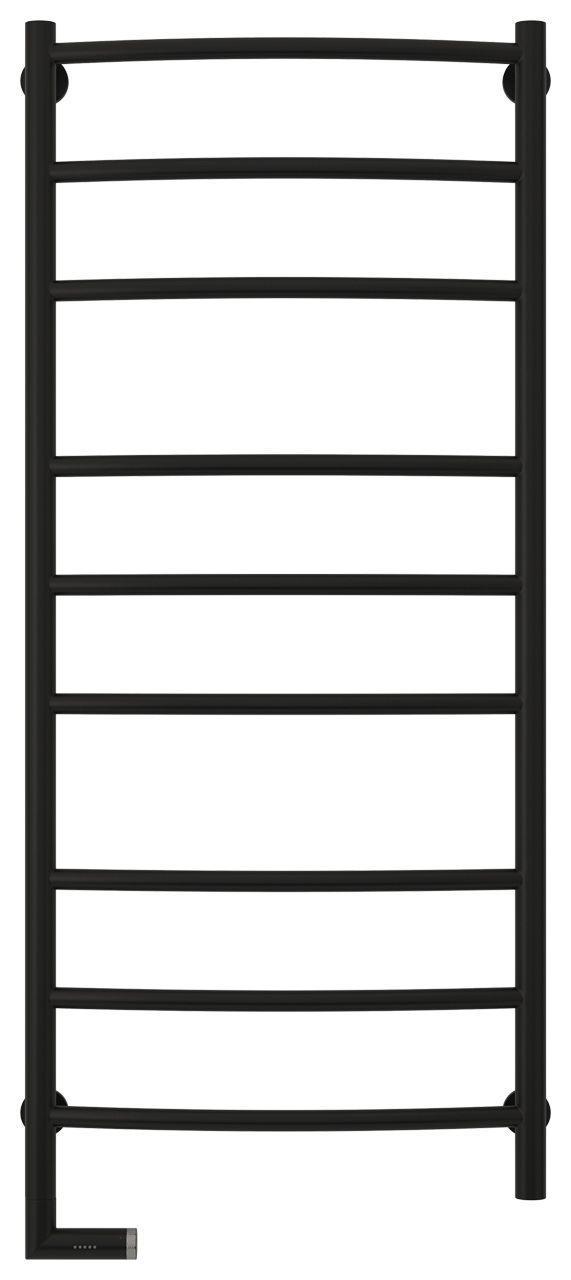 Полотенцесушитель электрический "ГАЛАНТ 2.0" 1200х500 / МЭМ левый (Матовый Чёрный)