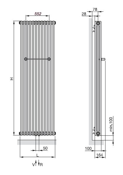 Zehnder Charleston Bar CPV 3150-16 3150-16 Белый Zehnder Charleston Bar CPV 3150-16 3150-16 Белый