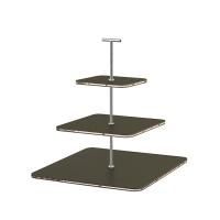 ADJ Сервировочная стойка, 30x30xH35 см.,ручка "Т", цвет: олива, фурнитура хром