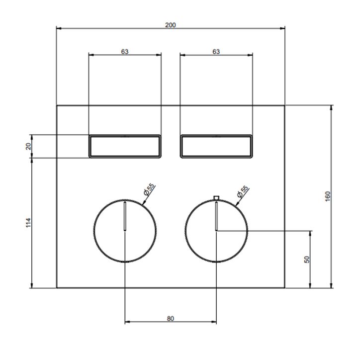 Gessi Hi-Fi Термостат для душа, с включением до 2 источников одновременно (внешняя часть), цвет: Black XL