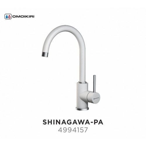 Смеситель для кухни, OMOIKIRI, Shinagawa, тип открывания воды-однорычажный, тип регулирования воды-керамический картридж, монтаж-на раковину/столешницу, отверстия для монтажа-1, высота, мм-327, вынос излива, мм-182, тип излива-поворотный, тип подводки-гиб