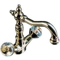 Смеситель для умывальника,высокий FLORA, золото_Комплект