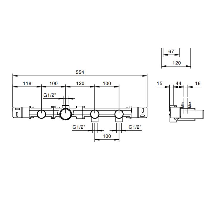 Внутрення часть, Fantini, Icona Deco, назначение-для ванны/душа, стандарт подвода воды-1/2"
