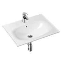 Комплект 3 в 1 Lavinia Boho Bathroom Sink 21510398, врезная фарфоровая раковина 60 см, смеситель с донным клапаном, латунный сифон