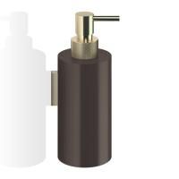 Дозатор для жидкого мыла, Decor Walther, Club, механический (нажимной), ширина, мм-60, глубина, мм-70, высота, мм-175, тип установки-настенный, материал колбы-латунь, цвет колбы-бронза темная, цвет дозатора-золото матовое