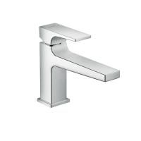 Смеситель для раковины, Hansgrohe, Metropol, тип открывания воды-однорычажный, тип регулирования воды-керамический узел смешивания, отверстия для монтажа-1, высота, мм-156, вынос излива, мм-157, вид ручки-рычаговая рукоятка, донный клапан-есть, Push-Open,