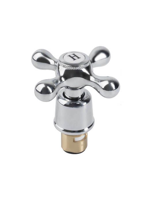 Кран-букса c маховиком в к-те, крест, керамика, цинк. сплав, 180°, G1/2, h=52 мм, IDDIS, 998KR521SM-K, артикул 998KR521SM-K