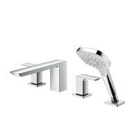 TOTO Jewelhex Смеситель для ванны, 525x295x226мм, на 4 отв. С ручным душем, Comfort Wave, цвет: хром