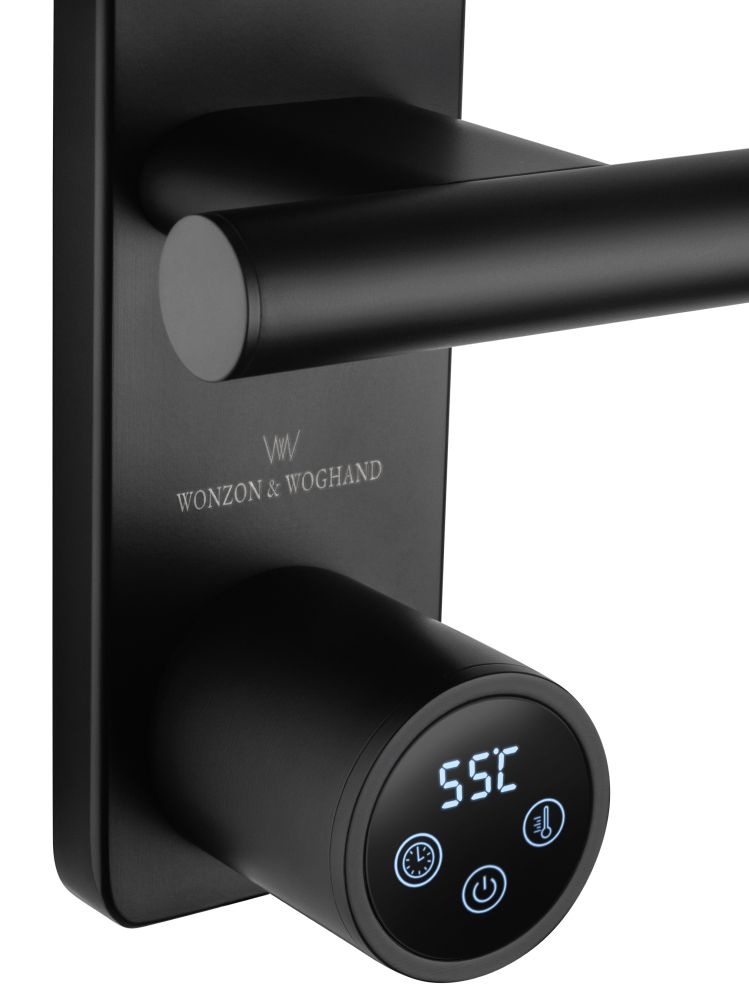 Полотенцесушитель электрический WONZON & WOGHAND NÜRNBERG, Черный матовый (WW-AL345-MB)