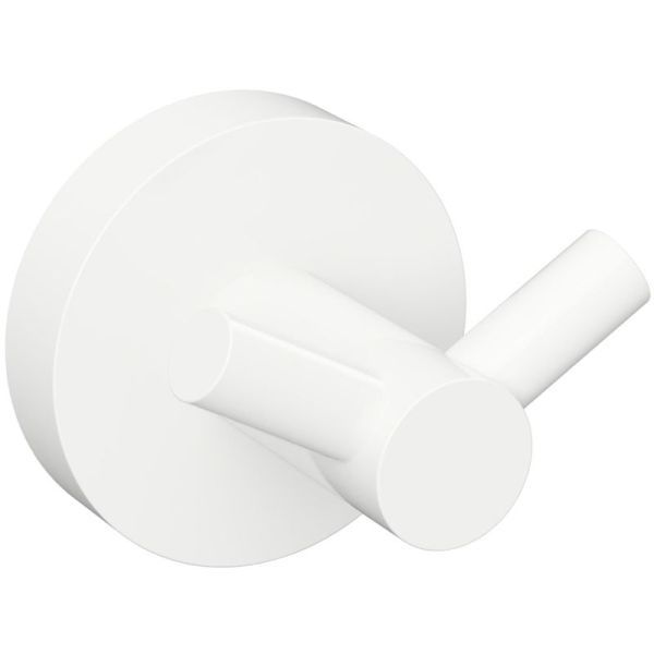 Крючок двойной WHITE для одежды, белый