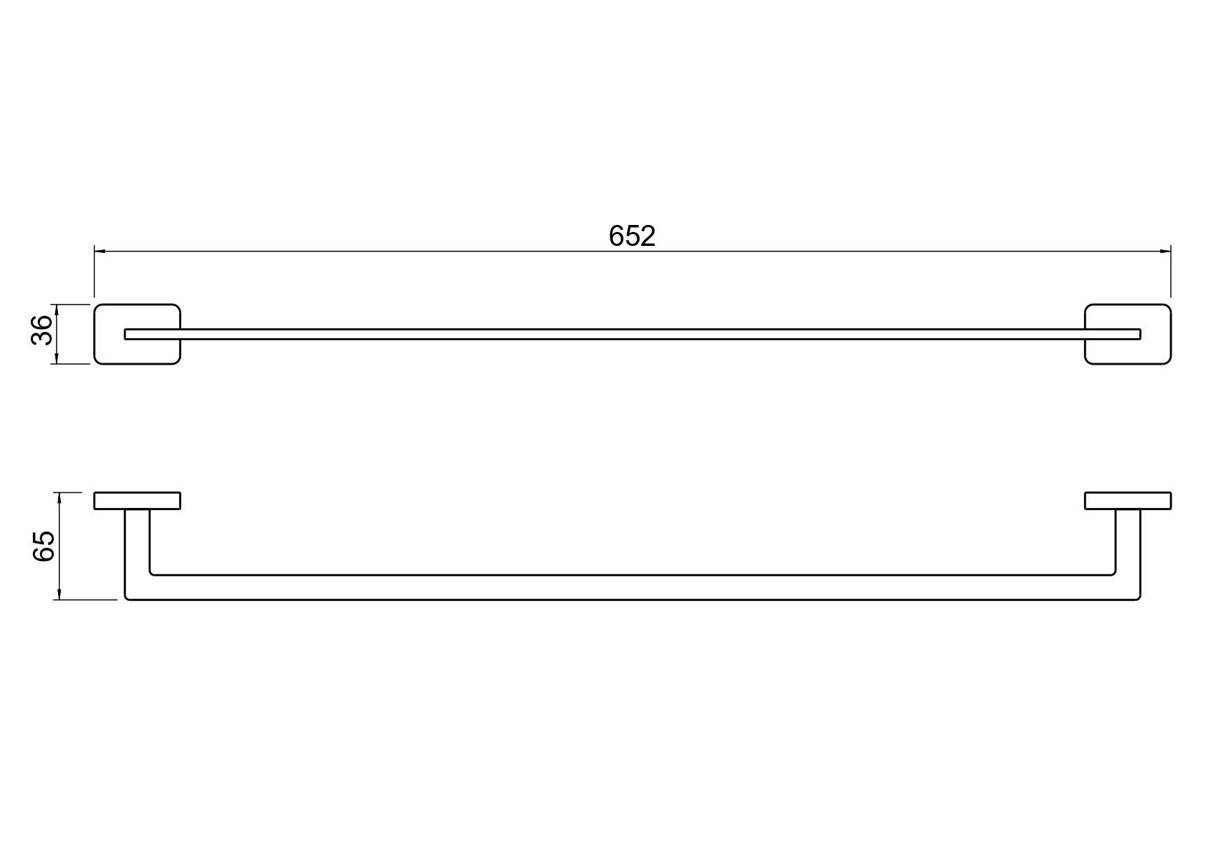 Полотенцедержатель 600 мм AQUATEK, матовый черный AQ4314MB ЛИБРА Полотенцедержатель 600 мм AQUATEK, матовый черный AQ4314MB ЛИБРА