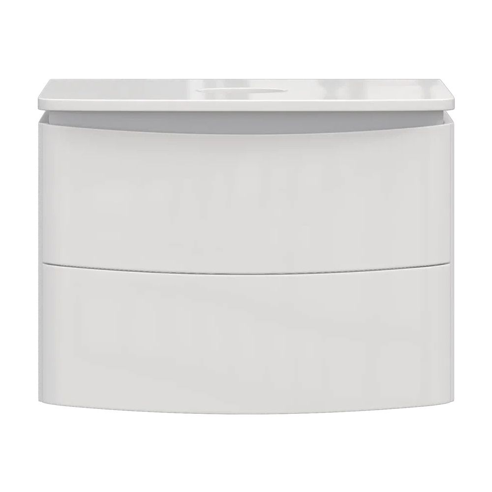Тумба с раковиной подвесная Velvex Luna tp.LUN.60.2Y, 60 см, артикул tp-LUN-60-2Y-com