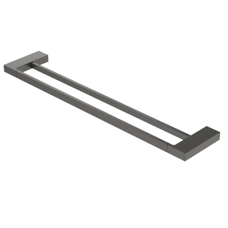 SLIDER-THD-60-NOP Полотенцедержатель двойной 60 см, исполнение черный матовый, артикул SLIDER-THD-60-NOP