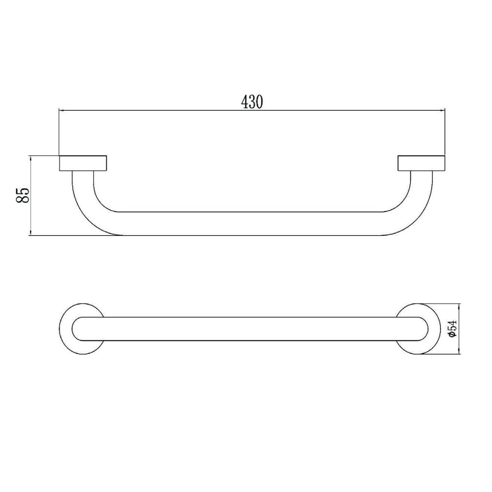 Поручень для ванной Savol S-010040, хром