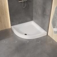 Душевой поддон полукруглый керамический RGW CR/R Белый (800x800)