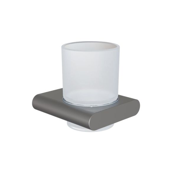 Стакан для ванной комнаты Knotlor SC101GM, оружейная сталь