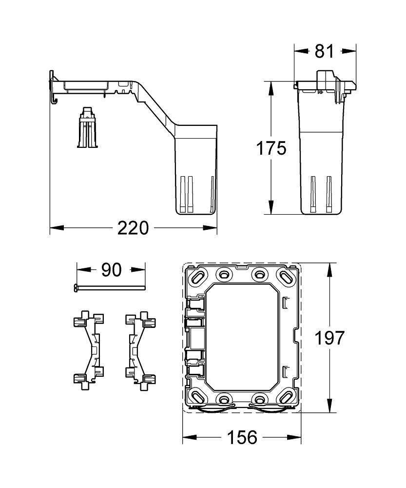 Крепежная рама GROHE Fresh 38796000, шт Крепежная рама GROHE Fresh 38796000, шт