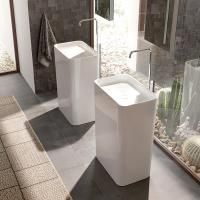 BETTE Art Monolith Раковина свободност-я 60х40хh90см, без отв под см, c перелив/сифон/донным клап, мат-л: сталь-эмаль, цвет:белый