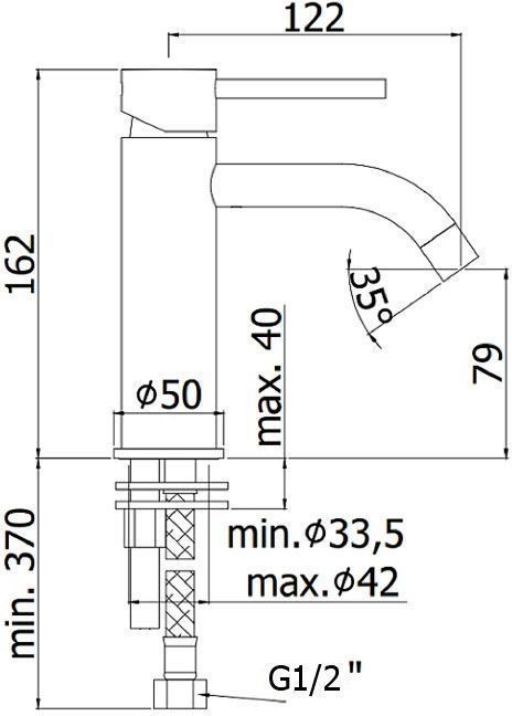 Смеситель для раковины Paffoni Light LIG071ST