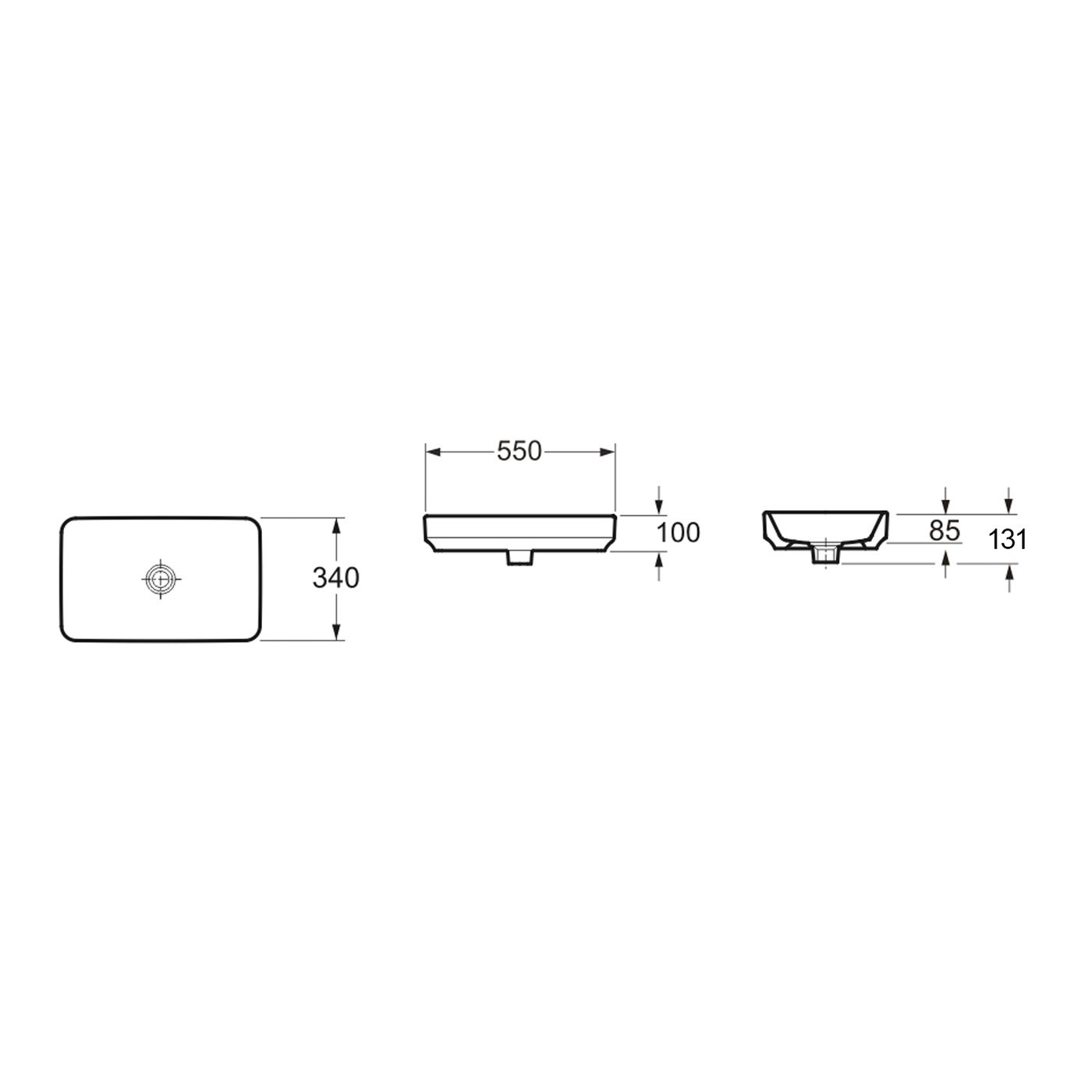 Раковина накладная для ванной комнаты Lavinia Boho Bathroom Sink Slim 33311004, умывальник из фарфора, ширина 55 см Раковина накладная для ванной комнаты Lavinia Boho Bathroom Sink Slim 33311004, умывальник из фарфора, ширина 55 см