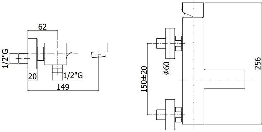 Смеситель для ванны с душем Paffoni Elle EL022NO