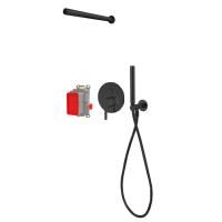 Fima Carlo Frattini Snap Душевой комплект, с переключателем на 2 источника, цвет: чёрный матовый Fima Carlo Frattini Snap Душевой комплект, с переключателем на 2 источника, цвет: чёрный матовый