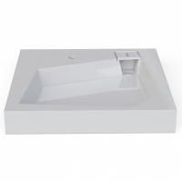 Раковина Altasan Quadro 60x60 UPP60QUADROs на стиральную машину Белая