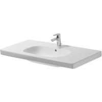 Раковина, Duravit, D-Code, ширина, мм-1050, глубина, мм-480, высота, мм-180, тип установки-подвесной/с пьедесталом, отверстия для смесителя-1, с переливом, материал-керамика, цвет-белый