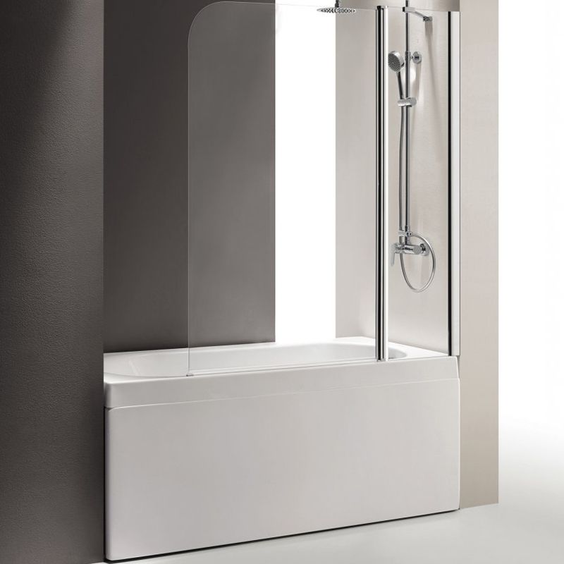 Шторка на ванну Cezares ECO-O-V-11-120/140-C-Cr профиль Хром стекло прозрачное