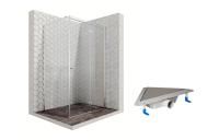 Душевой уголок Ambassador Diamond 12011108R-ST7, прямоугольный, угловой трап, 120х90