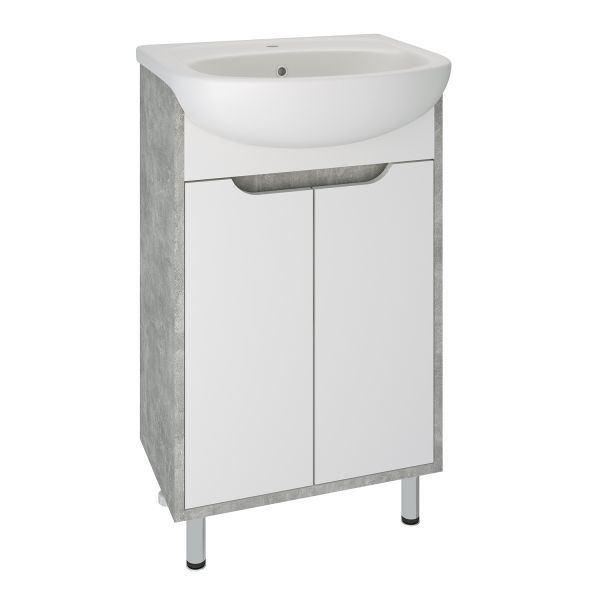 Тумба Runo Эко 50 серый бетон под умывальник 00000000152 (Уют 50) (00-00001326)