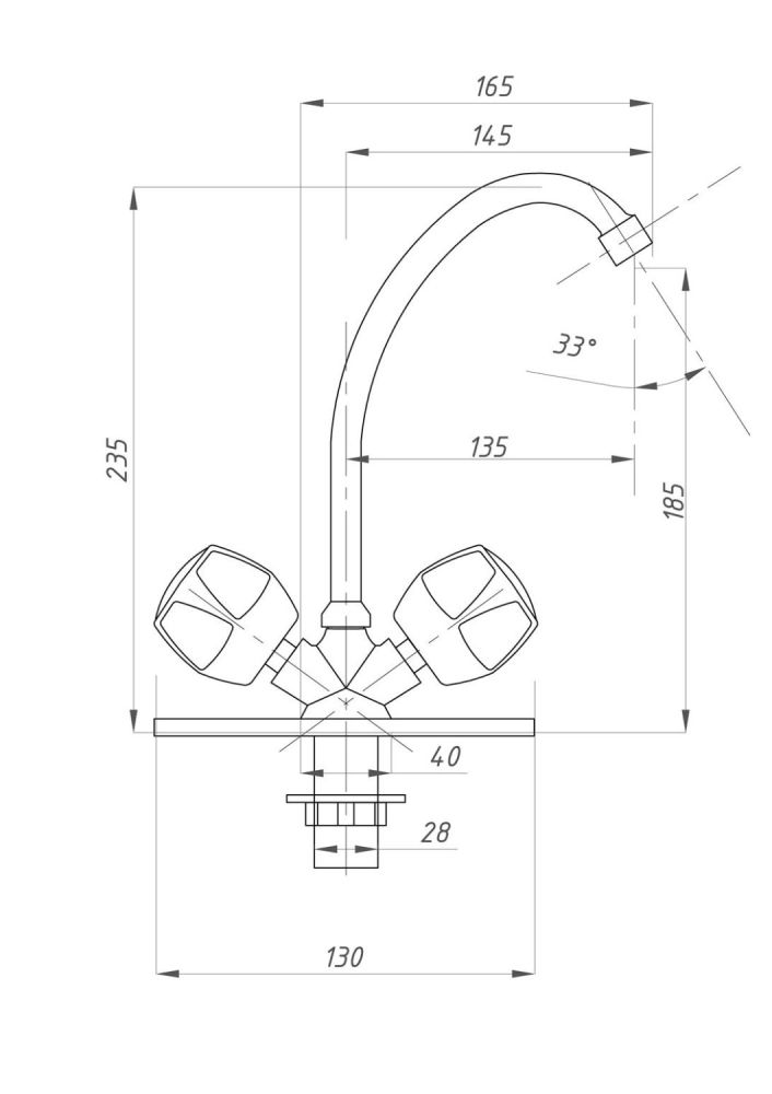 Смеситель для кухни FAUZT FZs-211-11 тип См-МДЦБА, артикул FZs-211-11