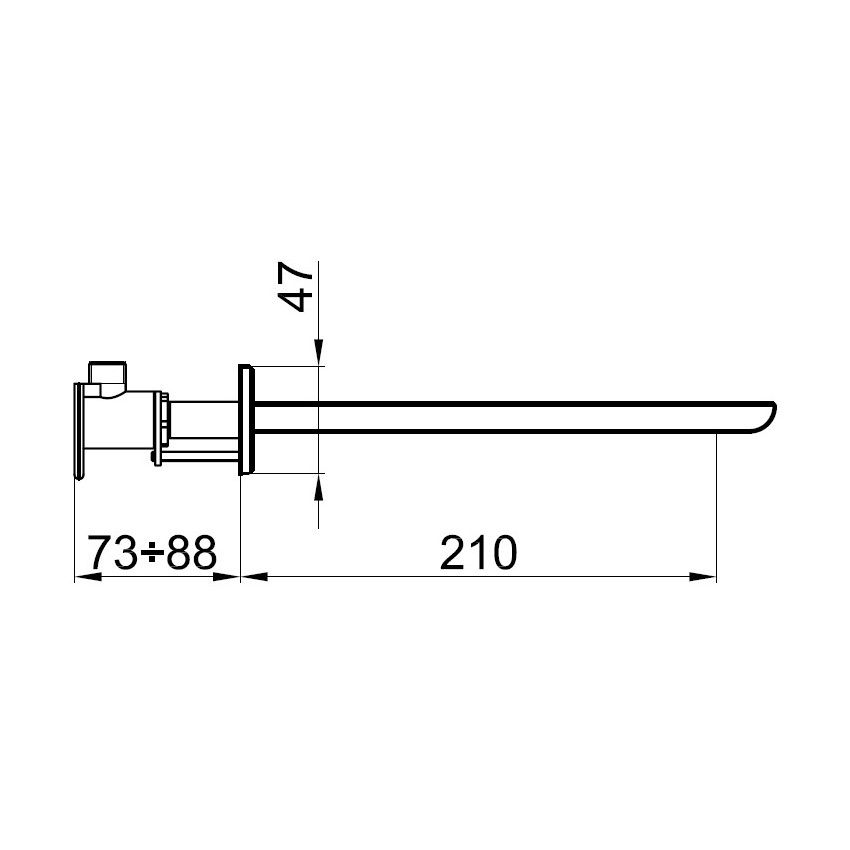 Излив Webert Wolo AC0324564, черный/хром, артикул AC0324564