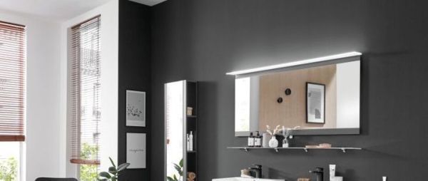 Puris Rounds, зеркало с LED подсветкой и сенсором 934 мм, цвет серый космос матовый