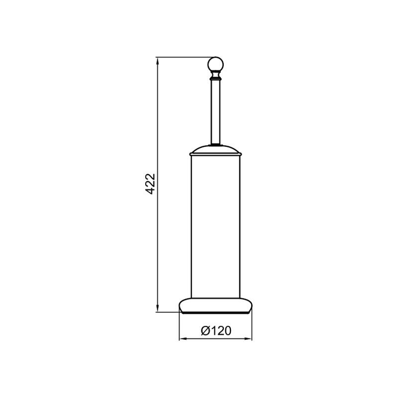Ершик для унитаза Webert Karenina KA501302017, хром/золото, артикул KA501302017