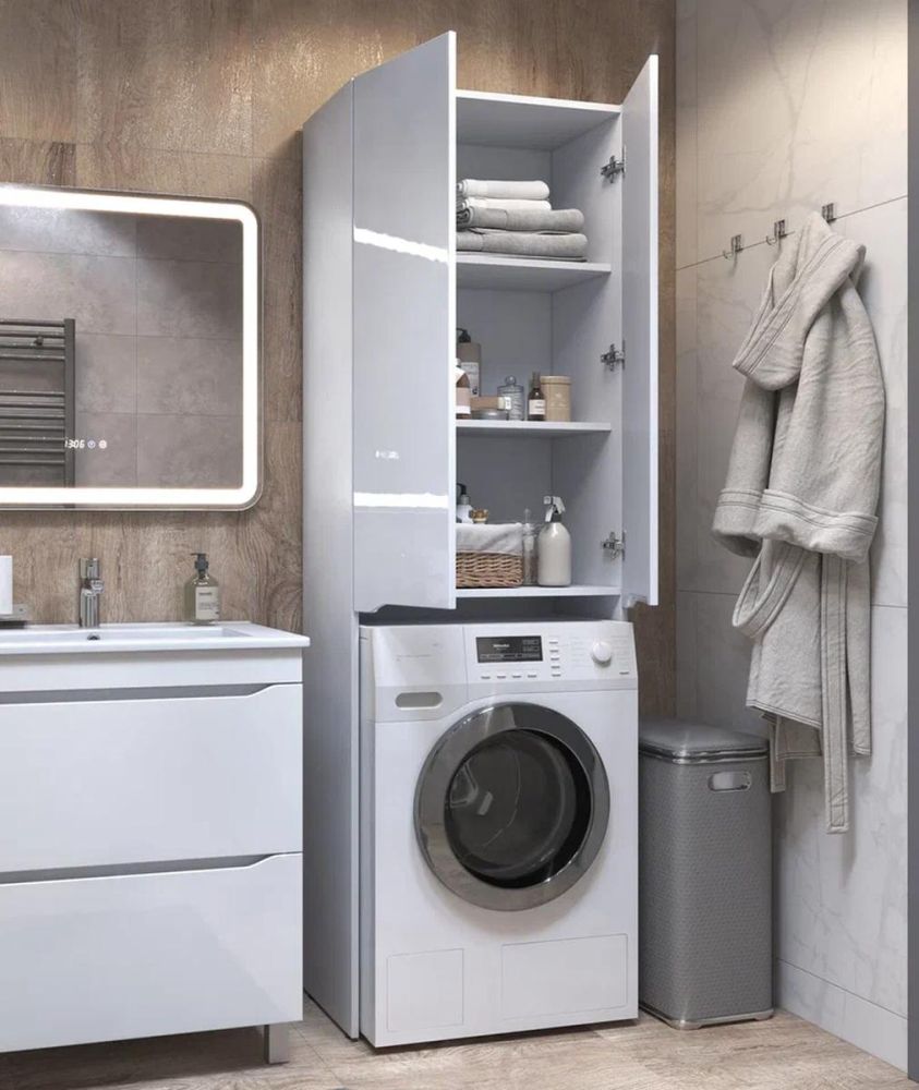 Шкаф под стиральную машину VIGO Grani белый, 64 см