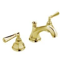 NICOLAZZI TEIDE CRYSTAL Смеситель для раковины на 3 отверстия, двухвентильный, в комплекте с донным клапаном, цвет Gold