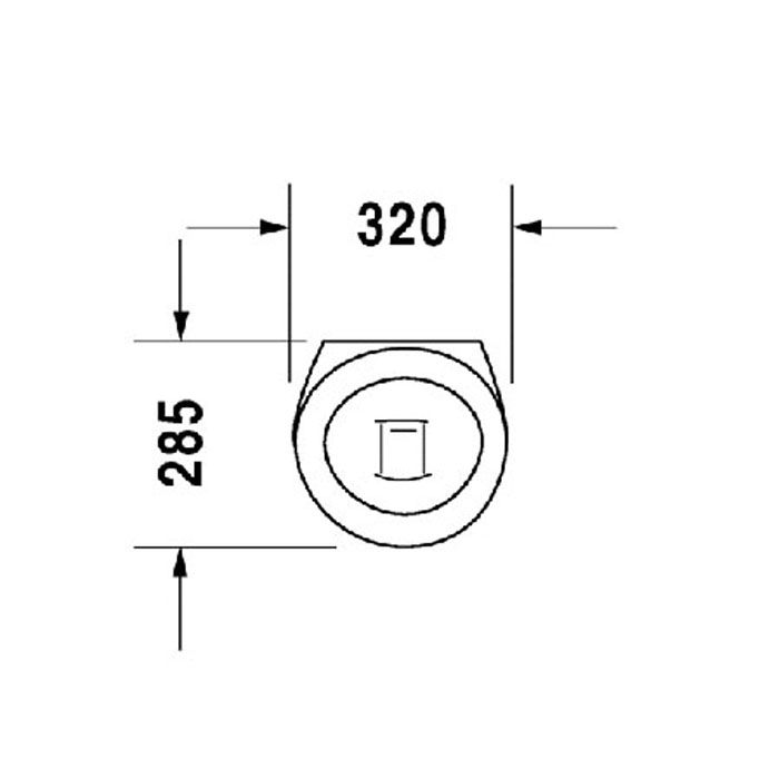 Duravit Starck 1 Писсуар 320х285 мм, скрытый подвод воды, без "мухи" включая крепление, без крышки