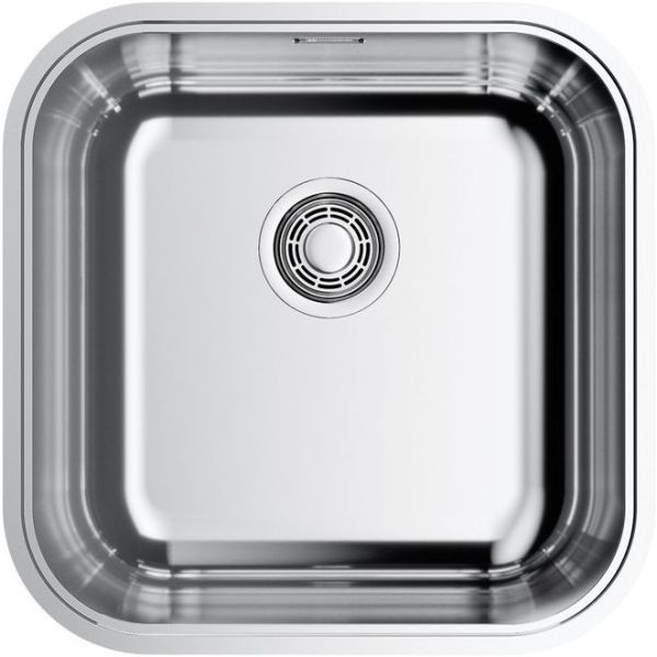 Мойка, OMOIKIRI, Omi, ширина, мм-445, глубина, мм-445, высота, мм-180, тип установки-встраиваемый, отверстия для смесителя-отсутствуют, с переливом, сифон и донный клапан в комплекте, материал-нержавеющая сталь, крепления в комплекте, цвет-нержавеющая ста