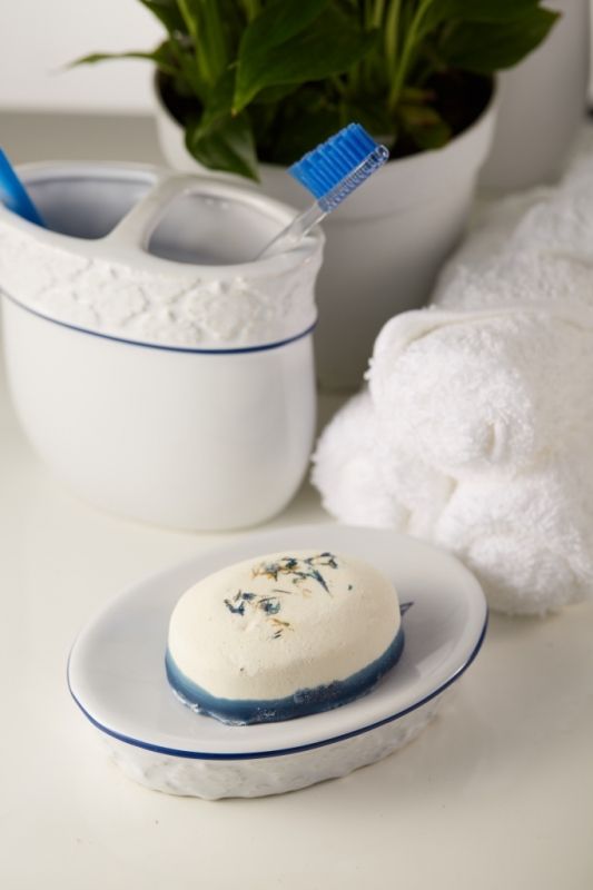 Мыльница Fora England FOR-GR036 Бело-синяя