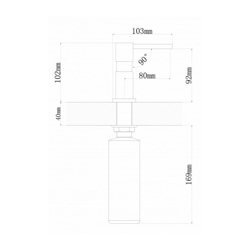 Дозатор для кухонной мойки Florentina КВАДРО 703.726.0000.303, мокко, артикул 703.726.0000.303