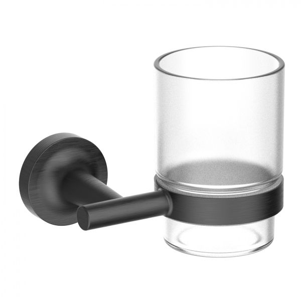 Стакан для зубных щеток с держателем WONZON & WOGHAND SIMPLE, Темный графит (WW-6521-BGM)