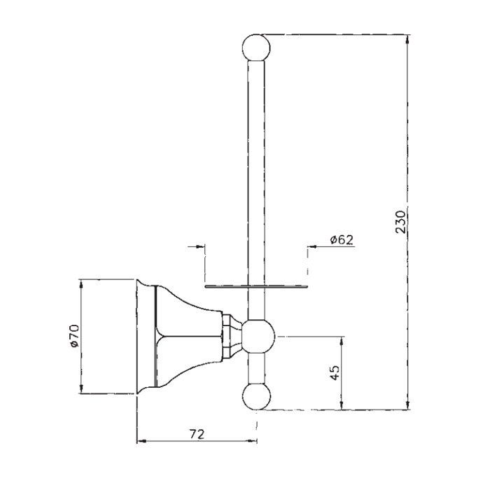 Nicolazzi Teide Держатель для запасного рулона туалетной бумаги, цвет: золото