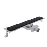 Plumberia Selection Трап душевой PS IN-TILE 6x70 2устор. накладка из нерж.стали, комбинир.затвор с горизонт. Выпуском Ду 50мм,40л/мин, черн.матов.