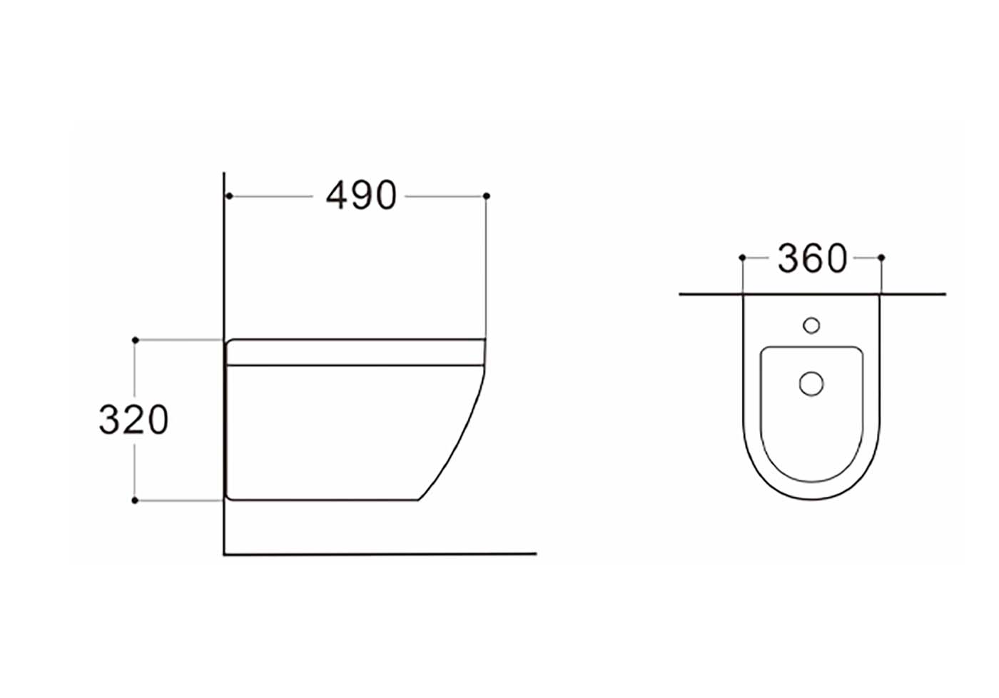 Биде подвесное Aquatek ЛЕЯ AQ1099-00 , 490*360*320, цвет белый, крепеж Биде подвесное Aquatek ЛЕЯ AQ1099-00 , 490*360*320, цвет белый, крепеж