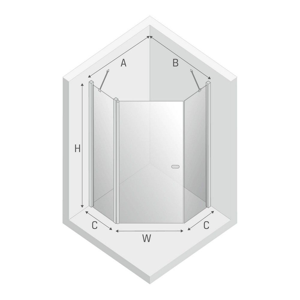 Душевое ограждение NEW TRENDY NEW SOLEO BLACK 90x90x195 K-0613 (черный)